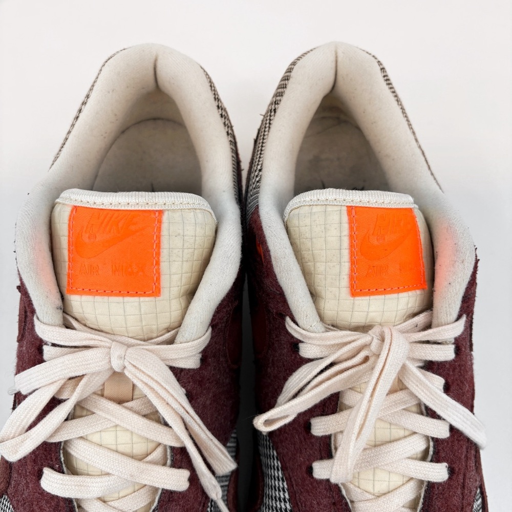 NIKE Men's Air Max 1 Houndstooth in the Bronze Eclipse Suede US 11.5 - Picture 5 of 13